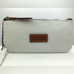 NWT Dooney & Bourke || Slim Zip Top Canvas Pouch || GWP23